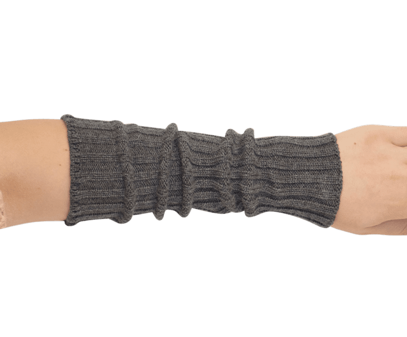 ARMVARMER Grey - Korte strikket rib handsker i en super blød kvalitet. - Couture de Luxe