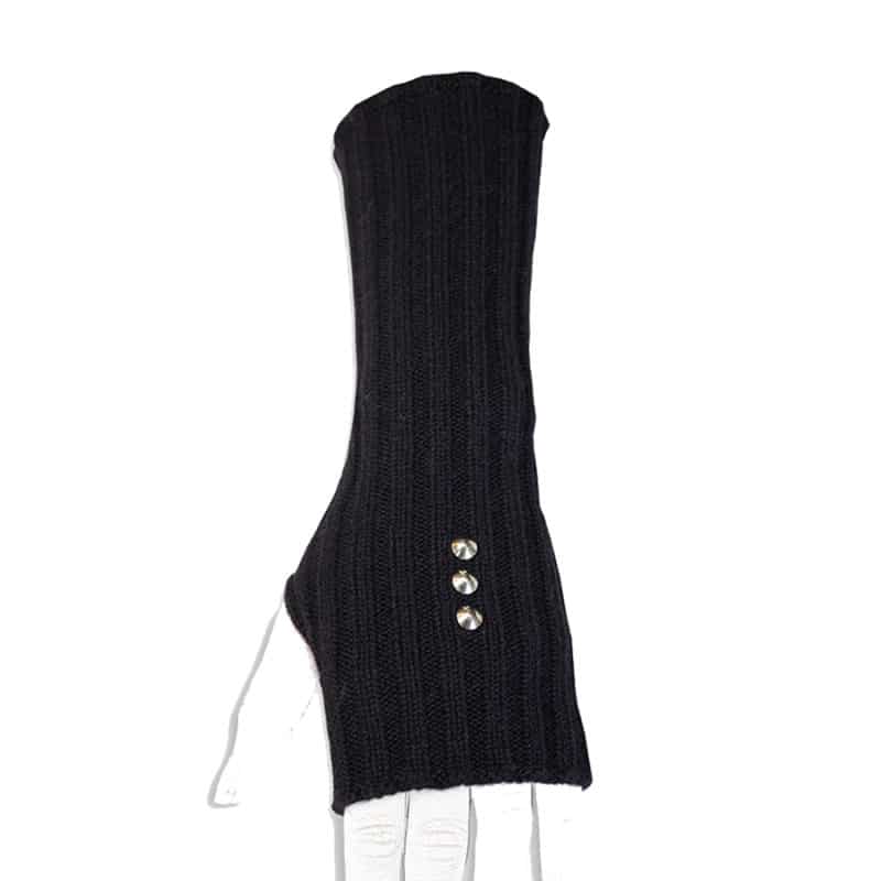 ARMVARMER Black - Korte strikket rib handsker i en super blød kvalitet. - Couture de Luxe