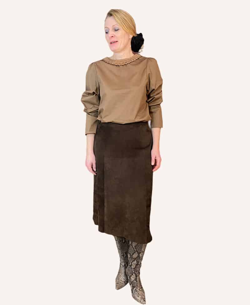 HALEY Ruskinds Nederdel - Midi nederdel i ruskind - Couture de Luxe