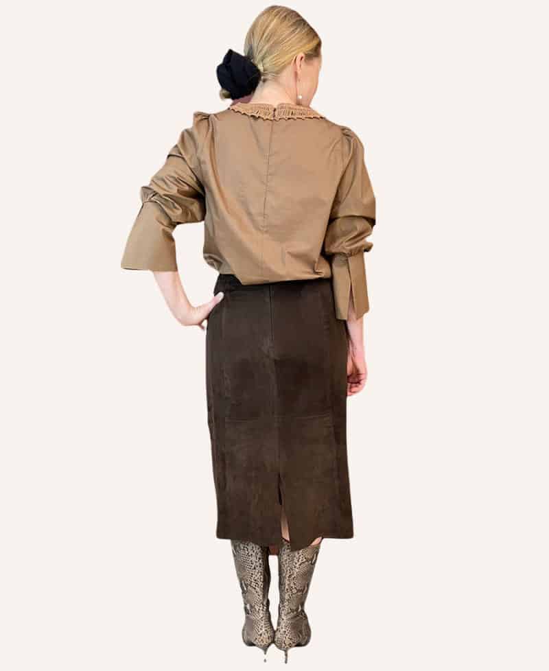 HALEY Ruskinds Nederdel - Midi nederdel i ruskind - Couture de Luxe