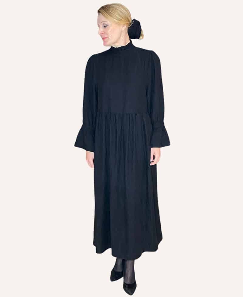 OLGA Kjole - Sort klassisk kjole - Couture de Luxe