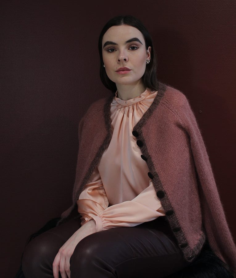 SILKE Peach - Skøn silkebluse - Couture de Luxe