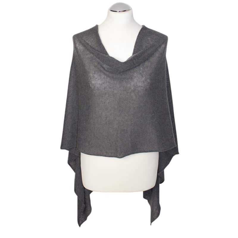TØRKLÆDE CAPE Grey - Luksus cashmere tørklæde/cape som kan bruges på mange forskellige måder. - Couture de Luxe