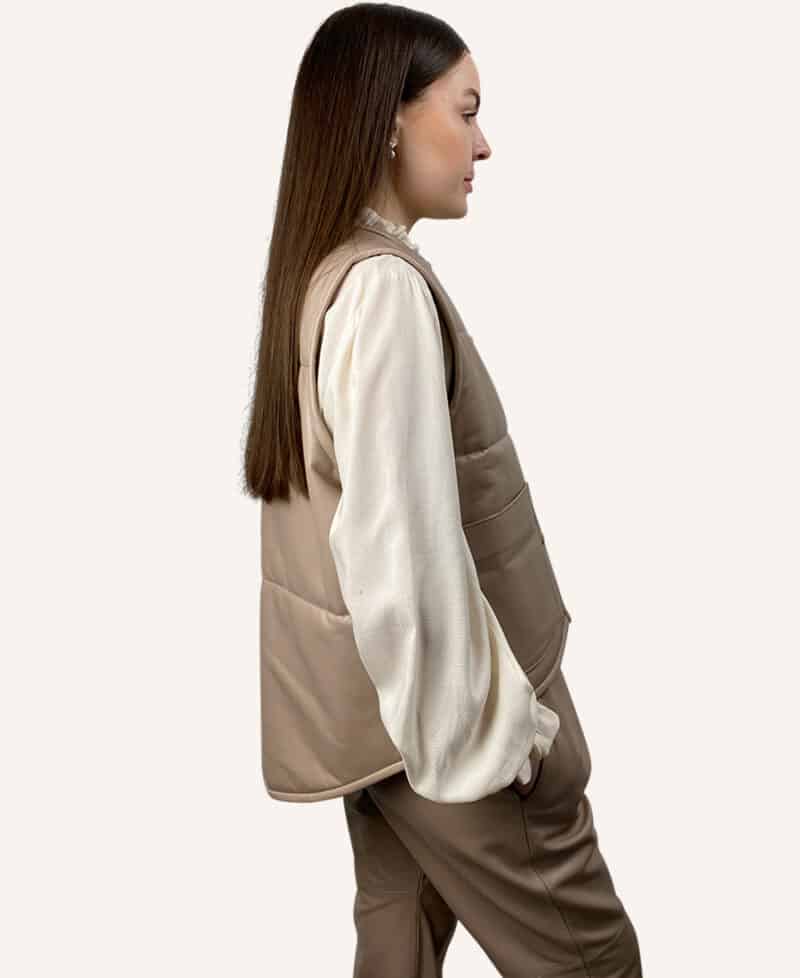 ALYSSA Vest - Quiltet Skind Vest - Couture de Luxe