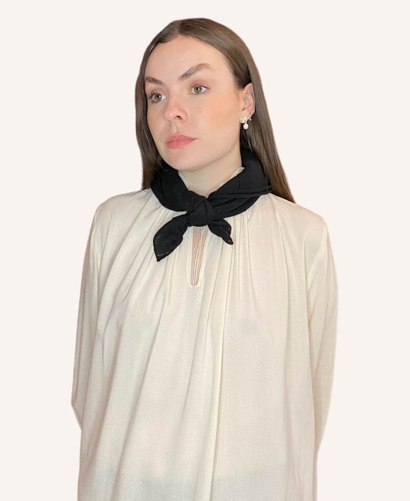 ODA Black - Strikket cashmere bandana - Couture de Luxe